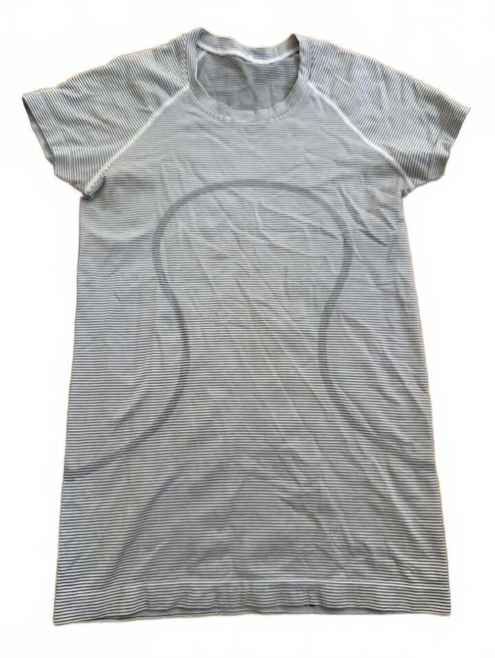 Lululemon Swiftly Tech Short Sleeve Striped Shirt Sz 6